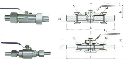 外螺纹焊接球阀Q21F(图2)